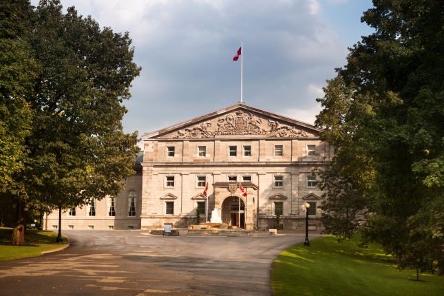 rideau hall at sunset