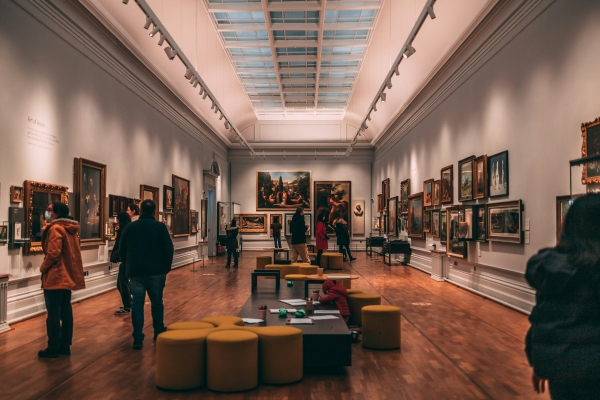 inside an art gallery
