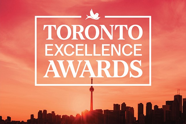 MTEA logo on top of Toronto skyline sunset